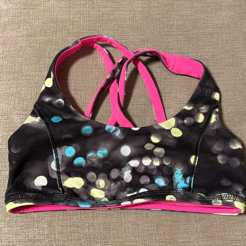 Ivivva girls sports bra size 8, reversible